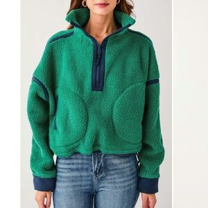 NWT Free People Movement Mountain High Half Zip Fleece